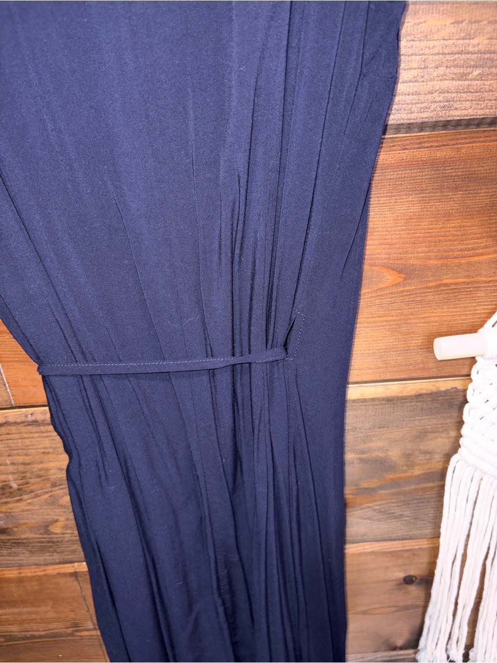 Brandy Melville Navy Wrap-Style Short Sleeve Dress - Picture 7 of 8